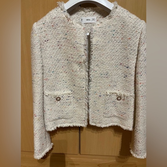 MANGO Cream Tweed Jacket - Picture 2 of 2